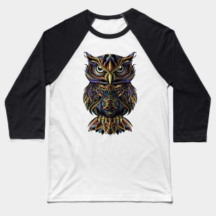 Owl drawn zentangle Baseball T-Shirt